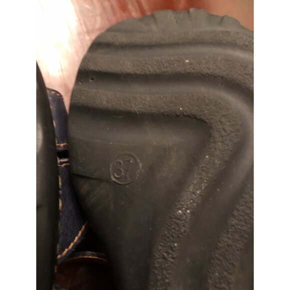 Josef Seibel Navy Leather Sandals With Adjustable Straps & Stitch no Detail Size - Picture 9 of 11